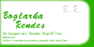 boglarka rendes business card